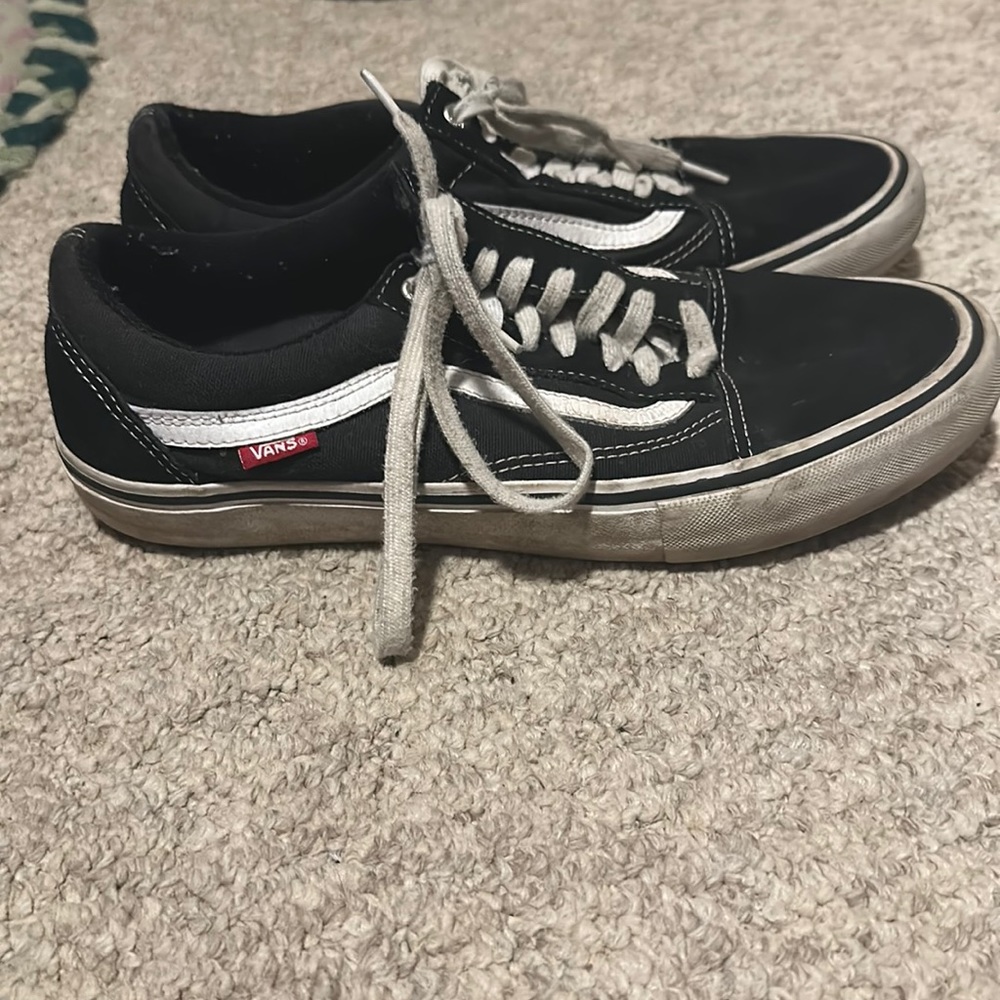 Black and white Vans